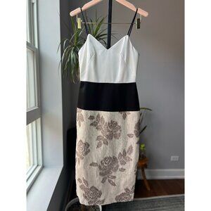 ABS Allen Schwartz Tri Colored Midi Dress